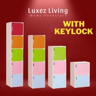 LUXEZ LIVING CODEY 2 3 4 5 Layer Storage Box with lock Rack File Cabinet Cupboard Storage Cabinet Almari Buku Kunci Rak