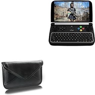 BoxWave Case Compatible with GPD Win 2 (Case by BoxWave) - Elite Leather Messenger Pouch, Synthetic Leather Cover Case Envelope Design for GPD Win 2, GPD Win 2 | XD Plus - Jet Black