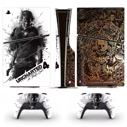New Game Uncharted 4 PS5 Slim Disc Skin Sticker Decal Cover for Console Controller PS5 Slim Disk Ski