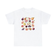 COD Women's Tops Fig Fruit Pattern Print Shirts Fig T-Shirts Aes RQFS