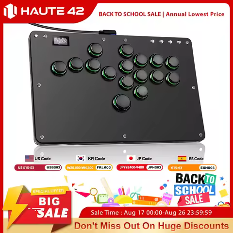 Haute42 R16 Button Rim Leverless Hitbox Controller Stickless Arcade Stick Controller For PC/ PS4/PS5