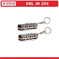 Gantungan Kunci Lokomotif seri JR205-CC300-CC204 | Miniatur Kereta cetak 2 sisi Anti Air