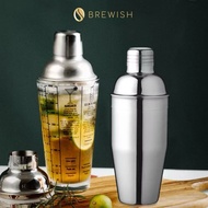 BREWISH Glass Stainless Steel Cocktail Shaker Bartender Tools Drink Mixer Handshaker Tool Bar Penggo