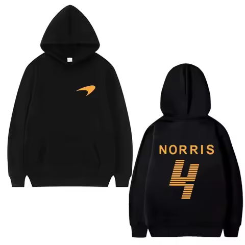 Lando Norris Racing Driver Double Sided Print vintage Sweatshirt Men Women Oversized Hoodie Unisex F