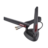 Antena WIFI6E 2.4/5.8G Penghala Antena Kad Rangkaian dengan Kabel RF 1.2m Lubang Dalaman SMA