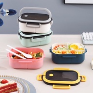 BONBOX White Lunch Box 2 Layer 6 Grid Lunch Box Carry City Lunch Box