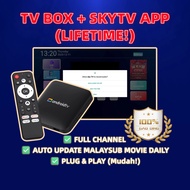 TV Box Murah Padu + SkyTV Lifetime | Tak Perlu Bayar Bulanan | Full Channel | Auto Update Malay Sub 