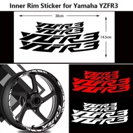 17 Inch YZFR3 Wheel Inner Rim Stickers Reflective Waterproof Wheel Rim Decals for Yamaha YZFR3