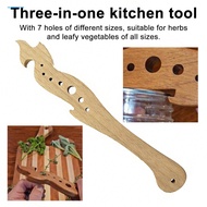 【Ready stock】 Herb Stripper with Multiple Holes Herb Stripper Wooden 7-hole Leaf Stem Remover Tool f