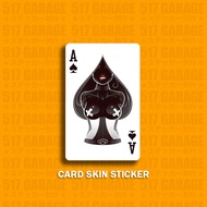 POKER CARD - DAUN TERUP - DECK CARD - ATM CARD STICKER - BANK CARD STICKER - STICKER KAD BANK - DEBI
