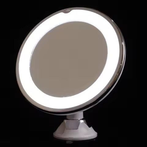 10X Magnification Led Makeup Mirror Vanity Mirror With Suction Cup Desk Mirror Bathroom Mirror Cosme