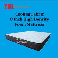 YHL Icy Cooling Fabric 8 Inch High Density Foam Mattress (Size : Single/ Super Single / Queen / King