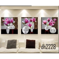Magnolia clock painting DH2228A