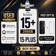 ISECRET-Used 15 PLUS  (256GB) / bh 100% /with box