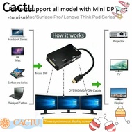 CACTU DP to HDMI/DVI/VGA Converter, 1080P For Computer 3 in 1 Converter, High Quality Adapters Display Port Mini Adapter Cable Suitable For 4k Laptops And Desktops