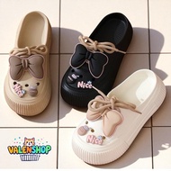 F872-3| Baim / Clog style women's sandals | Latest Soft Women's Jelly Sandals | BLACK BLACK | CHOCOL