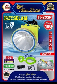 senter kepala selam 250watt jinlong super terang bonus kacamata selam jl 232 cahaya putih