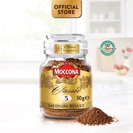 MOCCONA Classic Medium Roast Intensity 5 Freeze Dried Instant Coffee Jar, 50g [HALAL]