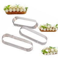 Oval Stainless Steel Tart Ring Elliptic Perforated Ring Fruit Pie Cookie Mould Pastry Pizza DIY Mould Tart Mold