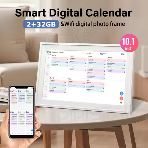 10.1-inch digital calendar 1280P full HD touch screen photo frame, smart home planning calendar, dig
