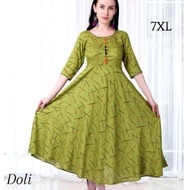 Doli - Plus Size Anarkali Type Long Kurtis - 7XL
