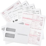 2020 Complete 3-Part Laser 1099 Misc Tax Form Set and 1096 - Kit for 50 Vendors, Good for QB and Acc