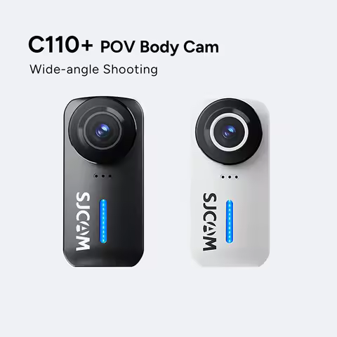 SJCAM C110Plus Thumb Camera,Mini 4K Pocket Action Cam,Built-in Speaker & Mic for Vlogging