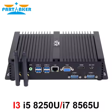 Core i7 8550U i7 8565U 2 RS232 COM industrial mini pc i5 8250U intel NUC Lan HDMI VGA Quad Core 8th 