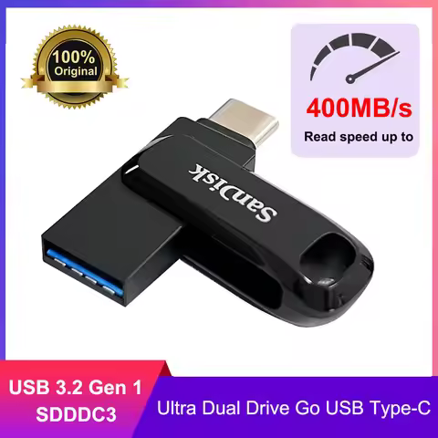 SanDisk Ultra Dual Drive Go USB Type-C 64GB Pen Drive 128GB Flash Drive 256GB Memory Flash Disk OTG 