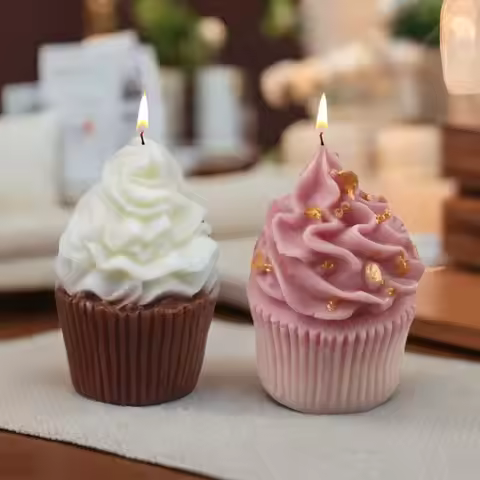 1 piece, simulated ice cream cone model homemade aromatherapy candle ornaments Mu Si cake silicone m