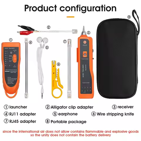 XQ-350 LAN Network Cable Tester Cat5 Cat6 RJ45 UTP STP Detector Line Finder Telephone Wire Tracker T
