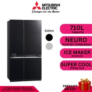 MITSUBISHI 710L 4 Doors Bottom Mount Refrigerator MR-L78EN Fridge  Vitamin Factory Auto Ice Maker