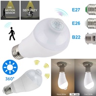 Infrared LED Motion Sensor Bulb 7W 9W E17 B22 E26 E27 360 Degree Rotate PIR Night Lights For Corrido