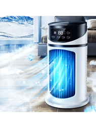 Chiller Home 迷你攜帶式冷氣扇，多功能 USB 加濕辦公桌面電風扇