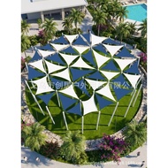 Triangle Sunshade Sail Canopy 420D Rainproof Sun Tear-Resistant Outdoor Sunshade Car Courtyard Terra