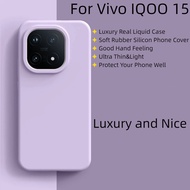 For Vivo IQOO 15 IQOO15 Case Luxury Real Liquid Soft Matte Rubber Silicon Phone Cover Casing For Viv