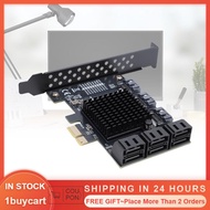 1buycart Sanpyl PCIE 1X Interface to 9 Port SATA3.0 Expansion Card  SSD PCIE3.0 GEN3 6Gbps Adapter f