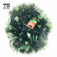 99.9 Christmas Tinsel Moss Green/Leaves (2x200cm) [LY-6]