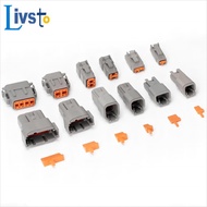 LIVSTO 1 sets Deutsch DTM 2-12P DTM06-2/3/4/6/8/12S DTM04-2/3/4/6/8/12P 20-24awg Waterproof  Automot