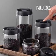 NUDO LAB Coffee Beans Storage Jar Vacuum Button - Airtight Coffee Bean Storage Jar Coffee Canister