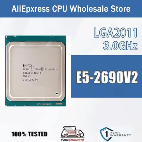Intel Xeon E5-2690V2 3.0GHz 10Cores 20Threads 25MB 22nm 130W E5 2690V2 Computer CPU Processor Server