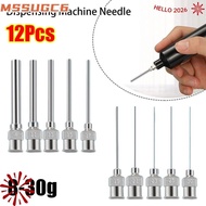 MSSUGYL 12Pcs Industrial Glue Injection Needle, Stainless Steel Metal Dispensing|Needle, 25mm 8G-30G