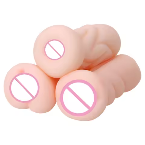 Realistic Silicone Masturbator Cup with Oral/Vaginal/Anal Textures, Soft Pocket Pussy for Men