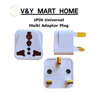 Universal International UK 3Pin Travel Plug Socket Adaptor/Multi Adaptor Plug