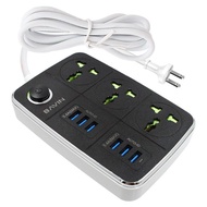 BAVIN 5.4A PC588 Charging Station 30W Universal HUB Charger 6 Auto-ID USB Port Slot & 3 Universal Po