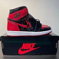 NIKE 喬丹 Air Jordan 1代 OG AJ1 男鞋 Patent Bred 漆皮 經典配色 黑紅(555088-063) US9 27cm