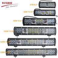 Winhoi 20'' 18'' 10inch Led Light Bar Offroad 4x4 Spot Flood Combo Lightbar 12V 24V Led Work Light for Car Truck SUV ATV