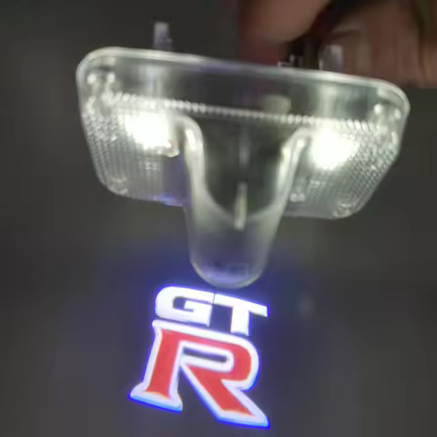 1Set GTR Door Courtesy Light LED Projectors Shadow Light GT-R Door Light LED Foot Atmosphere Lamp Fo