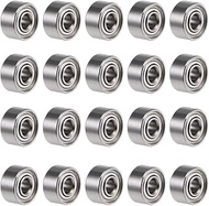 uxcell 681XZZ Deep Groove Ball Bearings 1.5mm Inner Dia 4mm OD 2mm Bore Double Shielded Chrome Steel