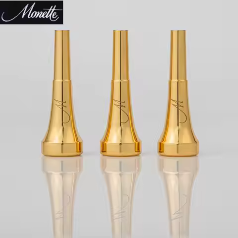 Monette Bb Trumpet Mouthpiece 1.5C 7C 5C 3C Size Pro Silver/Gold Plated Copper Musical Brass Instrum